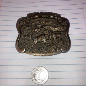 Colorado Silver Star Belt Buckle Montana 1991